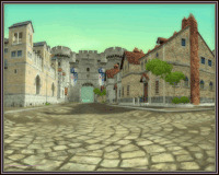 A street leading to the stage